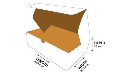 5kg Flat Rate Box 12.8L - White Large Mailer Box Style